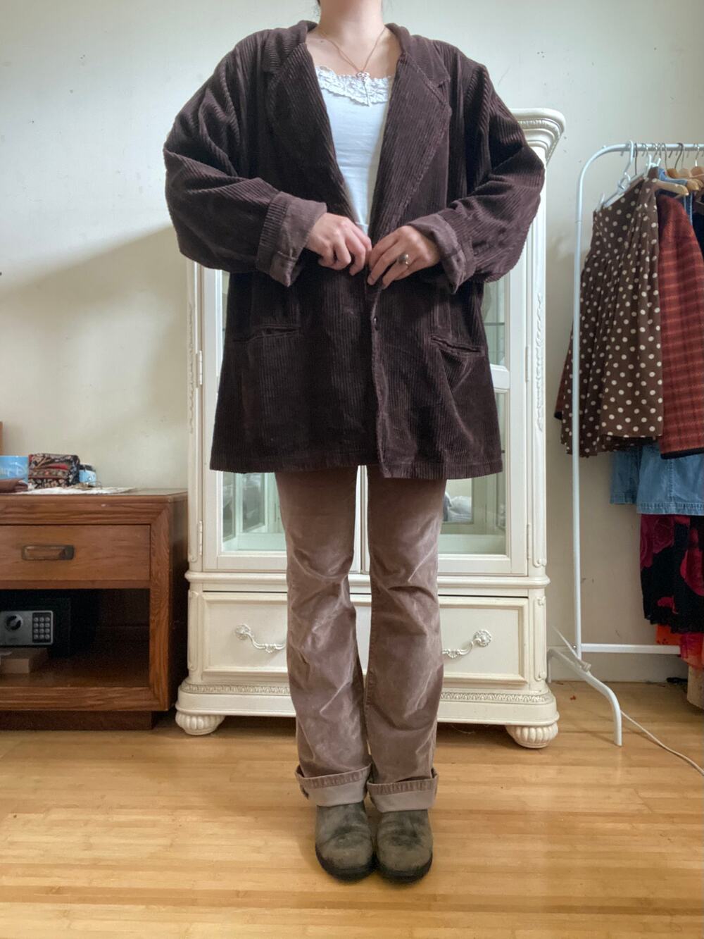 Vintage Main Street Blues Wide Wale Corduroy Blazer Jacket